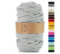 Netuno 1x corda macramè colorata grigio 9 mm 50 m corda in cotone anima in poliestere filo spago uncinetto ferri da maglia decorazioni cordoncino colorato cavo