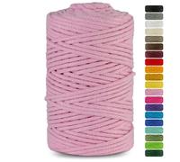 Netuno 1x corda macramè colorata rosa 5 mm 100 m filo macrame corda di cotone filato di cotone cordoncino corda per lavori uncinetto ferri da maglia gomitolo