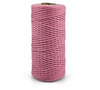 Netuno 1x corda macramè colorata rosa pastello 2 mm 150 m corda cotone singola ritorta corda naturale colorata per macramè filo singolo macramè cordoncino colorato filato gomitolo cotone uncinetto