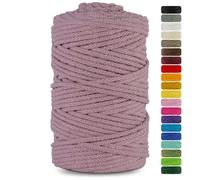 Netuno 1x corda macramè colorata rosa sporco 5 mm 100 m filo macrame corda di cotone filato di cotone cordoncino corda per lavori uncinetto ferri da maglia gomitolo