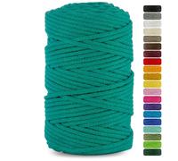 Netuno 1x corda macramè colorata turchese 5 mm 100 m filo macrame corda di cotone filato di cotone cordoncino corda per lavori uncinetto ferri da maglia gomitolo