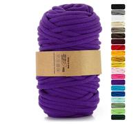 Netuno 1x corda macramè colorata viola 9 mm 50 m corda in cotone anima in poliestere filo spago uncinetto ferri da maglia decorazioni cordoncino colorato cavo