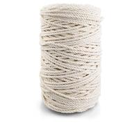Netuno 1x corda per macramè écru 3 mm 100 m corda in cotone cordone decorativo 3ply corda per macrame ritorta filato naturale filo macramè cordoncino cotone gomitolo spago colorato