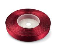 Netuno 1x rotolo nastro bordeaux 12 mm x 32 m nastro raso decorativo nastrino satin per bomboniere regalo matrimonio confezione regali cucito nastrini colorati nastro pacchetti nastri regalo