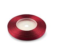 Netuno 1x rotolo nastro bordeaux 6 mm x 32 m nastro raso decorativo nastrino satin per bomboniere regalo matrimonio confezione regali cucito nastrini colorati nastro pacchetti nastri regalo
