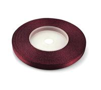 Netuno 1x rotolo nastro bordeaux scuro 6 mm x 32 m nastro raso decorativo nastrino satin per bomboniere regalo matrimonio confezione regali cucito nastrini colorati nastro pacchetti nastri regalo