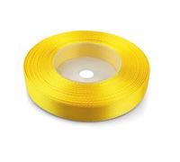 Netuno 1x rotolo nastro giallo 12 mm x 32 m nastro raso decorativo nastrino satin per bomboniere regalo matrimonio confezione regali cucito nastrini poliestere satinato nastro da regalo