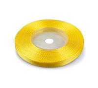 Netuno 1x rotolo nastro giallo 6 mm x 32 m nastro raso decorativo nastrino satin per bomboniere regalo matrimonio confezione regali cucito nastrini poliestere satinato nastro da regalo