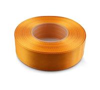 Netuno 1x rotolo nastro raso arancione 25 mm x 32 m nastro di raso decorativo nastro satin nastrino marrone nastro satinato per pacchi regalo Natale nastro decorativo tessuto satin ribbon orange