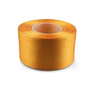 Netuno 1x rotolo nastro raso arancione 50 mm x 32 m nastro di raso decorativo nastro satin nastrino marrone nastro satinato per pacchi regalo Natale nastro decorativo tessuto satin ribbon orange