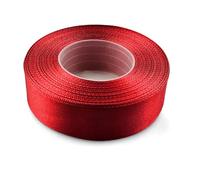 Netuno 1x rotolo nastro raso rosso vivo 25 mm x 32 m nastro di raso poliestere satinato nastrino elegante nastro satinato per pacchi regalo Natale nastro decorativo tessuto satin ribbon