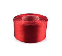 Netuno 1x rotolo nastro raso rosso vivo 50 mm x 32 m nastro di raso poliestere satinato nastrino nastro elegante satinato per pacchi regalo Natale nastro decorativo tessuto satin ribbon