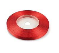Netuno 1x rotolo nastro rosso 6 mm x 32 m nastro di raso satinato decorativo nastro satin per imballaggio regalo decorazione matrimonio compleanno festa nastrino rosso satin ribbon red