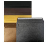 Netuno 20 buste lettere colorate mix glamour formato C5 16,2 x 22,9 cm set buste lettera eleganti grandi a5 colori assortiti per biglietti auguri inviti matrimonio compleanno battesimo partecipazioni