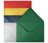 Netuno 20 buste lettere colorate mix natalizio C5 16,2 x 22,9 cm set buste lettera eleganti grandi a5 colori assortiti per biglietti inviti matrimonio compleanno battesimo partecipazioni Natale