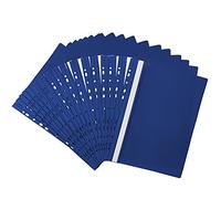 Netuno 20 cartelline colorate trasparenti blu scuro formato A4 210x 297 mm buste trasparenti anelli a4 colorate con strisce scrivibile buste forate copertine trasparenti