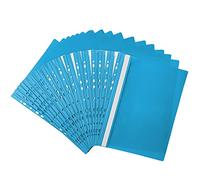 Netuno 20 cartelline trasparenti colorate azzurro formato A4 210x 297 mm buste a foratura in polipropilene per raccoglitore ad anelli buste perforate in plastica per proteggere i documenti