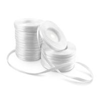 Netuno 20x rotolo nastro bianco 6 mm x 32 m nastro satin bianco nastrino bomboniere matrimonio battesimo comunione nastro di stoffa per regali confezioni decorazioni white ribbon