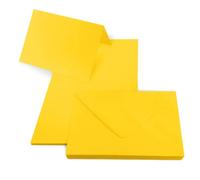 Netuno 25 biglietti pieghevoli con busta formato B6 12,5 x 17,5 colore giallo carta colorata Rainbow set creativo cartoline e buste per inviti partecipazioni biglietti auguri matrimonio compleanno