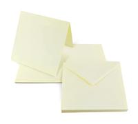 Netuno 25 biglietti pieghevoli con busta quadrata 14 x 14 cm colore crema carta colorata Rainbow set creativo cartoline e buste per inviti partecipazioni biglietti auguri matrimonio compleanno