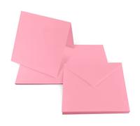 Netuno 25 biglietti pieghevoli con busta quadrata 14 x 14 cm colore rosa carta colorata Rainbow set creativo cartoline e buste per inviti partecipazioni biglietti auguri matrimonio compleanno