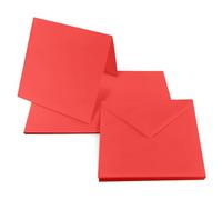 Netuno 25 biglietti pieghevoli con busta quadrata 14 x 14 cm colore rosso carta colorata Rainbow set creativo cartoline e buste per inviti partecipazioni biglietti auguri matrimonio compleanno