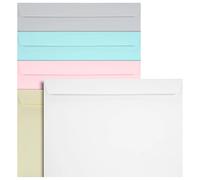 Netuno 25 buste colorate mix pastello formato C4 22,9 x 32,4 cm buste lettera grandi eleganti colori assortiti per fogli A4 certificati contratti documenti