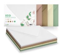 Netuno 25 buste da lettera colorate motivo Natura formato B6 125x 175 mm buste lettere mix colori set buste colorate per biglietti auguri inviti matrimonio compleanno battesimo partecipazioni