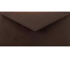 Netuno 25 buste da lettera lunghe marrone scuro formato americano DL 220 x 110 mm 115 g Sirio Color Cacao buste per lettere eleganti per inviti partezipazioni compleanno matrimonio Natale Pasqua