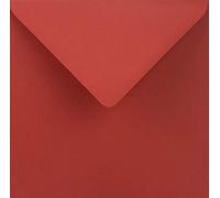 Netuno 25 buste da lettera quadrate colorate rosse 15,3 x 15,3 cm 115g Sirio Color Lampone buste carta colorata per inviti matrimonio partecipazioni Natale Pasqua red envelope wedding invitation