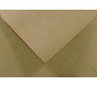 Netuno 25 buste in carta kraft marrone sabbia, 114 x 162 mm, chiusura a punta, buste ecologiche vintage naturali riciclate, per matrimonio, Natale, inviti biglietti di auguri di compleanno, cartoline