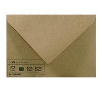 Netuno 25 buste lettera carta kraft marrone formato C6 114 x 162 mm 100g Aster Kraft buste da lettera marroni vintage buste lettere carta riciclata per inviti matrimonio compleanno partecipazioni