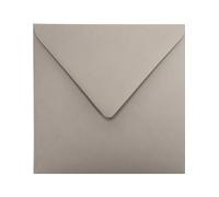 Netuno 25 Buste lettera colorate quadrate Grigio 15,3 x 15,3 cm 120g Materica Clay busta quadrata ecologica carta riciclata elegante per partecipazione inviti matrimonio compleanno battesimo