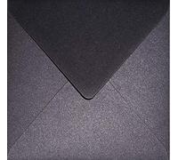 Netuno 25 buste lettera perlate nero-rame 153x 153 mm 120g Aster Metallic Black Cooper buste colorate perlescenti buste per lettere belle eleganti per partecipazioni inviti auguri Natale Pasqua