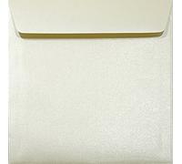 Netuno 25 buste lettere quadrate crema 15,6 x 15,6 cm 120g Majestic Candelight Cream buste carta perlescente per feste compleanno battesimo matrimonio Natale Pasqua inviti