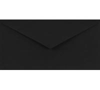 Netuno 25 buste lunghe nero formato 220 x 110 mm 115 g Sirio Color Nero buste da lettera DL carta colorata buste colorate decorative per inviti matrimonio compleanno buste lunghe black envelope