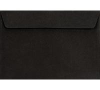 Netuno 25 buste per lettere colorate nero formato C6 114x 162 mm 120g Burano Nero buste colorate belle per lettere partecipazioni inviti biglietti auguri buste eleganti con strip black envelopes