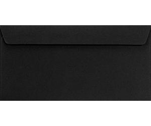 Netuno 25 buste per lettere nero formato DL 110x 220 mm 120g Burano Nero buste lunge nere buste americane nere senza finestra buste lutto condoglianze partecipazioni compleanno matrimonio Natale