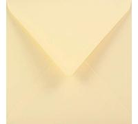 Netuno 25 buste per lettere quadrate colorate giallo chiaro buste partecipazioni 153 x 153 mm 115g Sirio Color Paglierino buste per inviti compleanno matrimonio battesimo comunione Natale Pasqua
