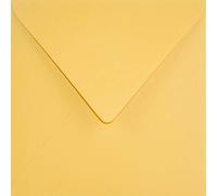 Netuno 25 buste per lettere quadrate colorate giallo sole 153 x 153 mm 120g Keaykolour Indian Yellow buste colorate per lettere eleganti buste quadrate partecipazioni matrimonio compleanno Natale
