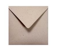 Netuno 25 Buste Quadrate Beige 155 x 155 mm 120 g Crush Cacao - Carta Riciclata di Alta Qualità per Matrimonio e Natale - Eleganti Buste Colorate