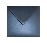 Netuno 25 buste quadrate, in madreperla, blu scuro, 153 x 153 mm, 120 g, effetto metallizzato