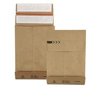 Netuno 25 Buste Spedizione con Soffietto formato B4 250x 350x 50 mm 126g carta Kraft marrone buste per spedire andata ritorno Resistenti Riciclabili Riutilizzabili con Doppia Striscia Adesiva
