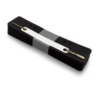 Netuno 25 fermadocumenti a striscia nero 3,4 x 15 cm striscia perforata fermadocumenti colorata in plastica con linguetta metallica fermacarte per archiviazione strisce forate 60/80 mm