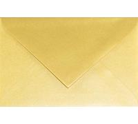 Netuno 25 mini-buste da lettera perlate oro formato C7 8 x 12 cm 110g Sirio Pearl Aurum buste lettera colorate perlescenti piccole eleganti per soldi biglietti da visita busta porta soldi