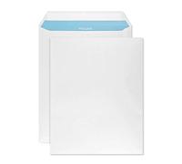 Netuno 250 buste a sacco bianche formato C4 22,9 x 32,4 cm 90g buste commerciali bianco con stampa interna blu Promail senza finestra con strip adesivo per corrispondenza aziendale lettere
