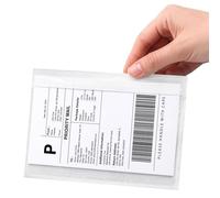 Netuno 250 buste adesive portadocumenti trasparenti formato C6 17,5 x 13 cm buste adesive per documenti di trasporto fatture e bolle di accompagnamento libretti di istruzione