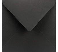 Netuno 25x busta per lettera quadrata colorata nero 155 x 155 mm 115g Sirio Color Nero busta decorativa per biglietti partecipazioni inviti nozze feste di compleanno fidanzamento Natale Pasqua