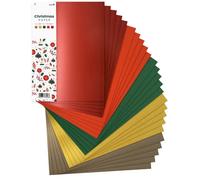 Netuno 25x cartoncini colorati formato A4 210× 297 mm 5 colori assortiti mix di fogli colorati set di carta colorata per lavoretti bricolage fai da te carta da zucchero diversi colori motivo Natale