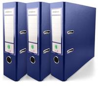 Netuno 3 raccoglitori A4 blu scuro 2 anelli dorso 8 cm raccoglitore documenti ufficio cartone Rivestito in Polipropilene con Meccanismo a Leva organizer faldone documenti classificatore
